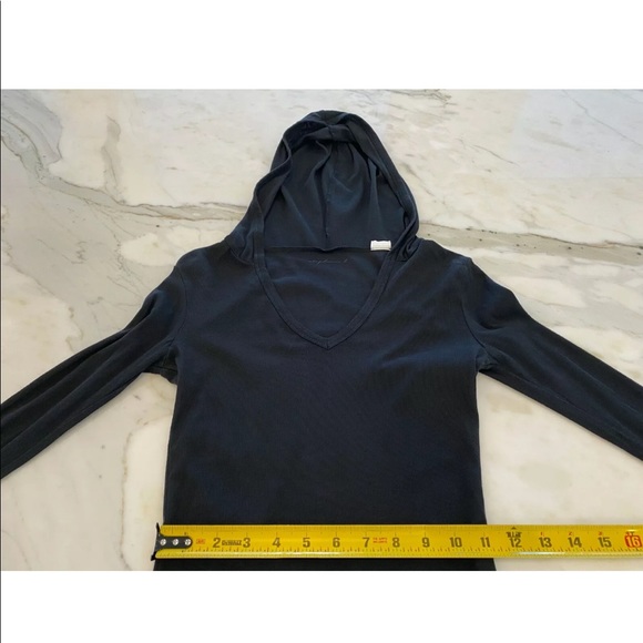STEPHANIE B BLACK HOODIE LONG SLEEVE T-SHIRT SMALL - Picture 9 of 15